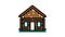 cabin house color icon animation