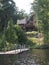 Cabin on lake flower