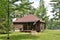 Cabin on Leonard Pond, Colton,  St. Lawrence County, New York, United States. NY. US. USA.