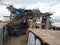 Cabin made of driftwood on old bunker