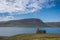 Cabin on the road near Isafjordur, Western Fjords of Iceland