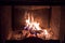 Cabin warm fireplace