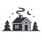 Cabin in woods icon