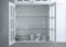 Cabinet with crockery and glassware. Order in kitchen