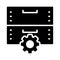 Cabinet setting glyph flat vector icon