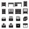 Cabinet & storage icon set