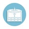 cabinet under the sink icon in badge style. One of Bathroom collection icon can be used for UI, UX