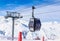 Cabins cableway ski resort of Val Thorens