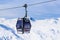 Cabins cableway ski resort of Val Thorens