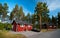 Cabins in Swedish camp site