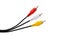 Cable. Audio video cable RCA jack isolated on white