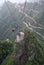 Cable car above Heaven-Linking Avenue in Tianmen mountain, China