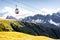 Cable car aerial lift tram South Tyrol mountains, Italy