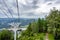 Cable car in the Altai mountains in summer