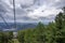 Cable car in the Altai mountains in summer