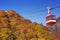 Cable car in autumn, near Nikko, Japan