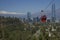 Cable car on Cerro San Cristobal in Santiago, Chile.