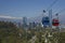 Cable car on Cerro San Cristobal in Santiago, Chile.