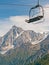Cable car elevator in French Alps, Chamonix