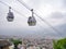 Cable car or gondola in Medellin, Colombia,. Public transport in Medellin is also a gondola