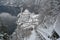 Cable Car of Hallstatt, Austria. Winter view from the top.