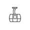 Cable car line icon