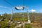 Cable car on the mountain Njulla at Abisko National Park Sweden