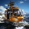 Cable car in the mountains. Photorealistic 3D render