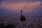 Cable car night view, Overlooking of salta city, argentina