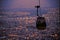 Cable car night view, Overlooking of salta city, argentina