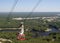 Cable Car Over Lush Landscape