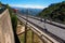 Cable car rail road at Montserrat monastery, Catalonia, Spain