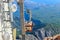 Cable car on ropeway leading to top of Tahtali mountain in Antalya province, Turkey