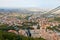 Cable car in San Marino. View from above.