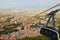 Cable car in San Marino. View from above.