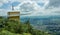 Cable Car station on the top of Mashuk mountain in Pyatigorsk