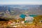 Cable car station and a view from a mountain