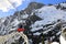 The cable car the summit of Le Brevent, a mountain of Haute-Savoie. French Alps, Europe.