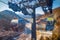 The cable car to the Great wall of China at Badaling site in Beijing, China