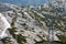 Cable Car to Mountain Dachstein in Salzkammergut region. Austria. Neutral colors. Gray mountains in the background and people insi