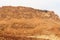 Cable car to ruins of palace and fortress Masada on Judaean Desert rock plateau, Israel