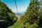 Cable Car Travel In Summer Above Carpathian Mountains In Resort Of Busteni, Romania