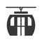 Cable car vector, Chirstmas related solid style icon