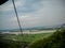 Cable car view of Haridwar city having ganga river in India. Ganga river aerial view from Cable ropeway