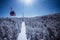 Cable Car way to snowy uludag mountains in bursa turkey