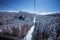 Cable Car way to snowy uludag mountains in bursa turkey