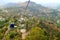 Cable Cars of Cerro San Cristobal Hill among Fall Foliage, Santiago, Chile