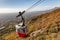 Cable cars for climbing to the observation deck on the top of mount Mashuk