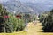 Cable cars at a ski resort in Alburqueque