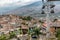 Cable cars travel over Medellin slums, Colombia